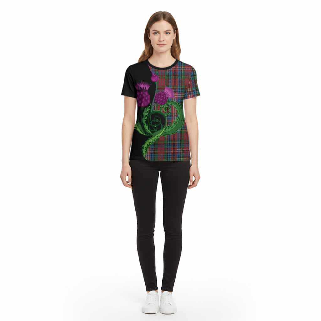 Kidd Tartan Cotton T-shirt Traditional Scottish Thistle