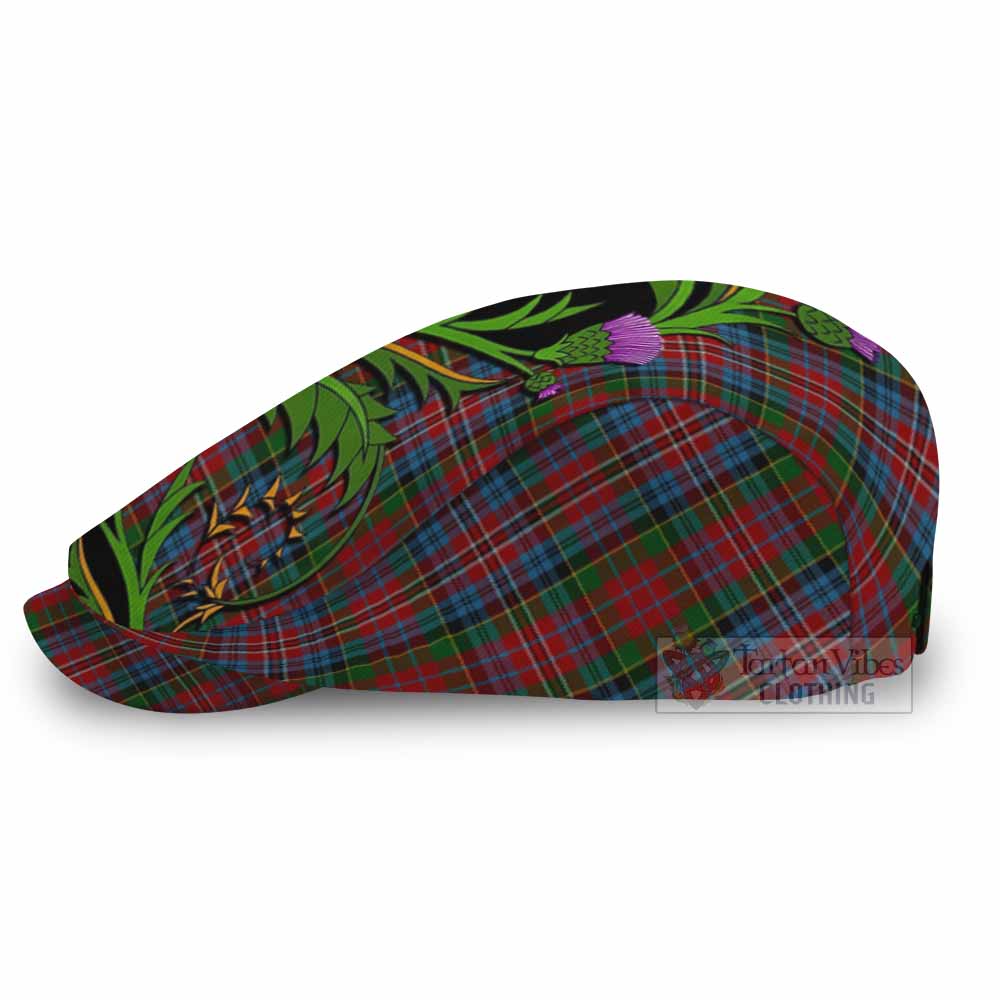 Kidd Tartan Flat Cap, Jeff Cap Scottish Thistle Pride Heritage Art - Tartan Vibes Clothing