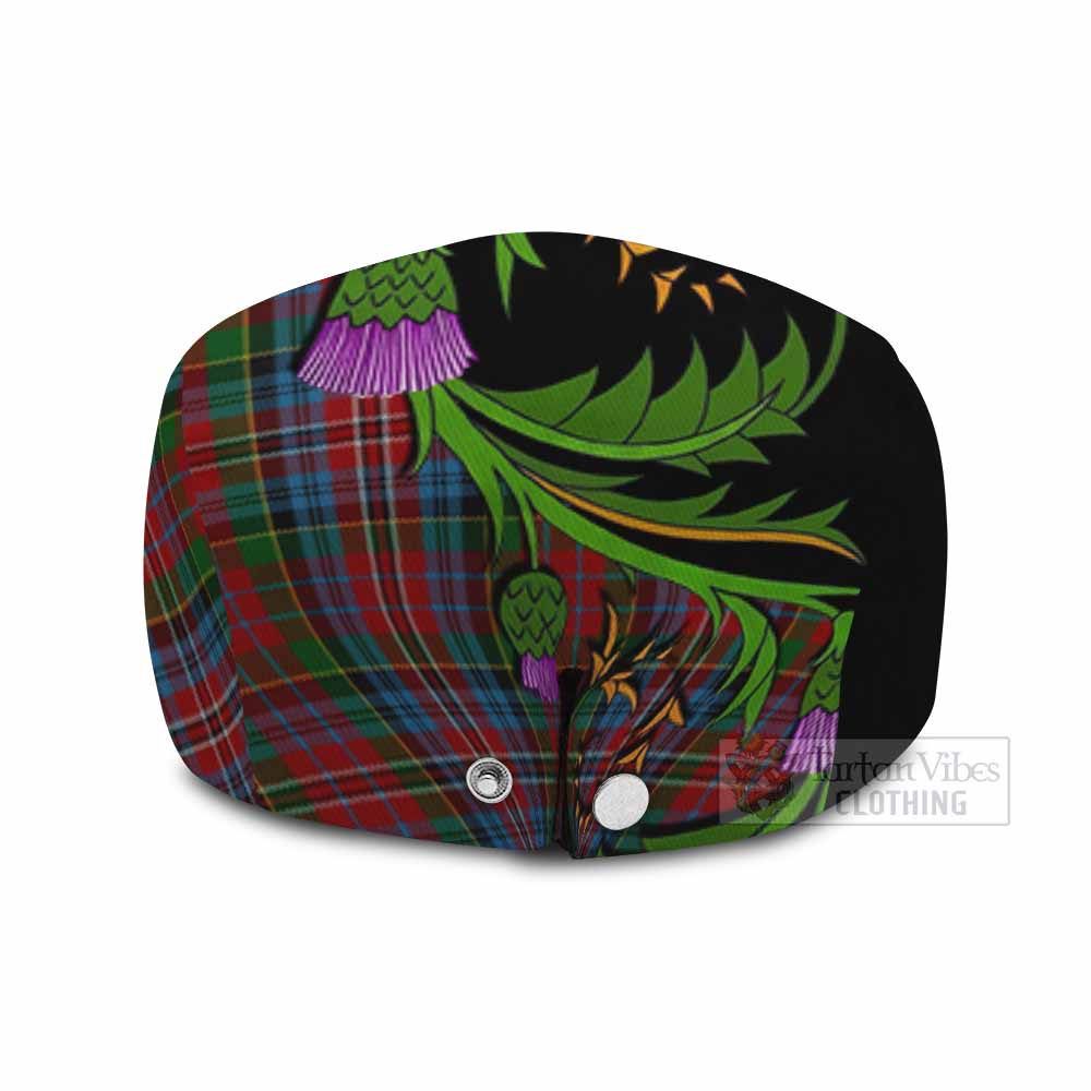 Kidd Tartan Flat Cap, Jeff Cap Scottish Thistle Pride Heritage Art - Tartan Vibes Clothing