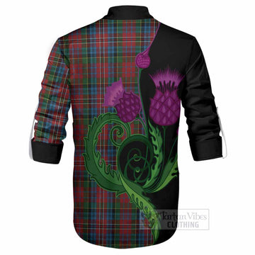 Kidd Tartan Ghillie Shirt Traditional Scottish Thistle