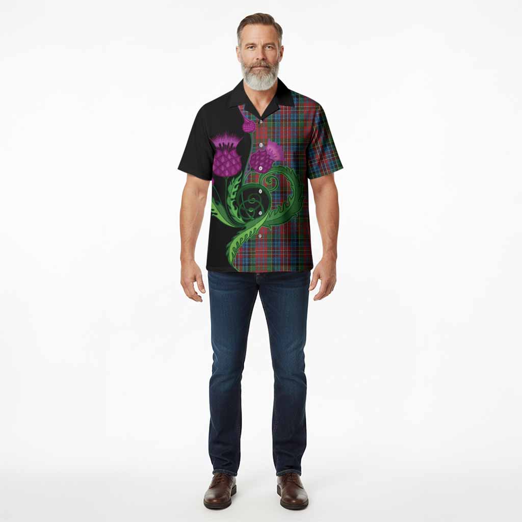 Kidd Tartan Hawaiian Shirt Traditional Scottish Thistle