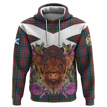 Kidd Tartan Hoodie Scottish Thistle Heilan Coo
