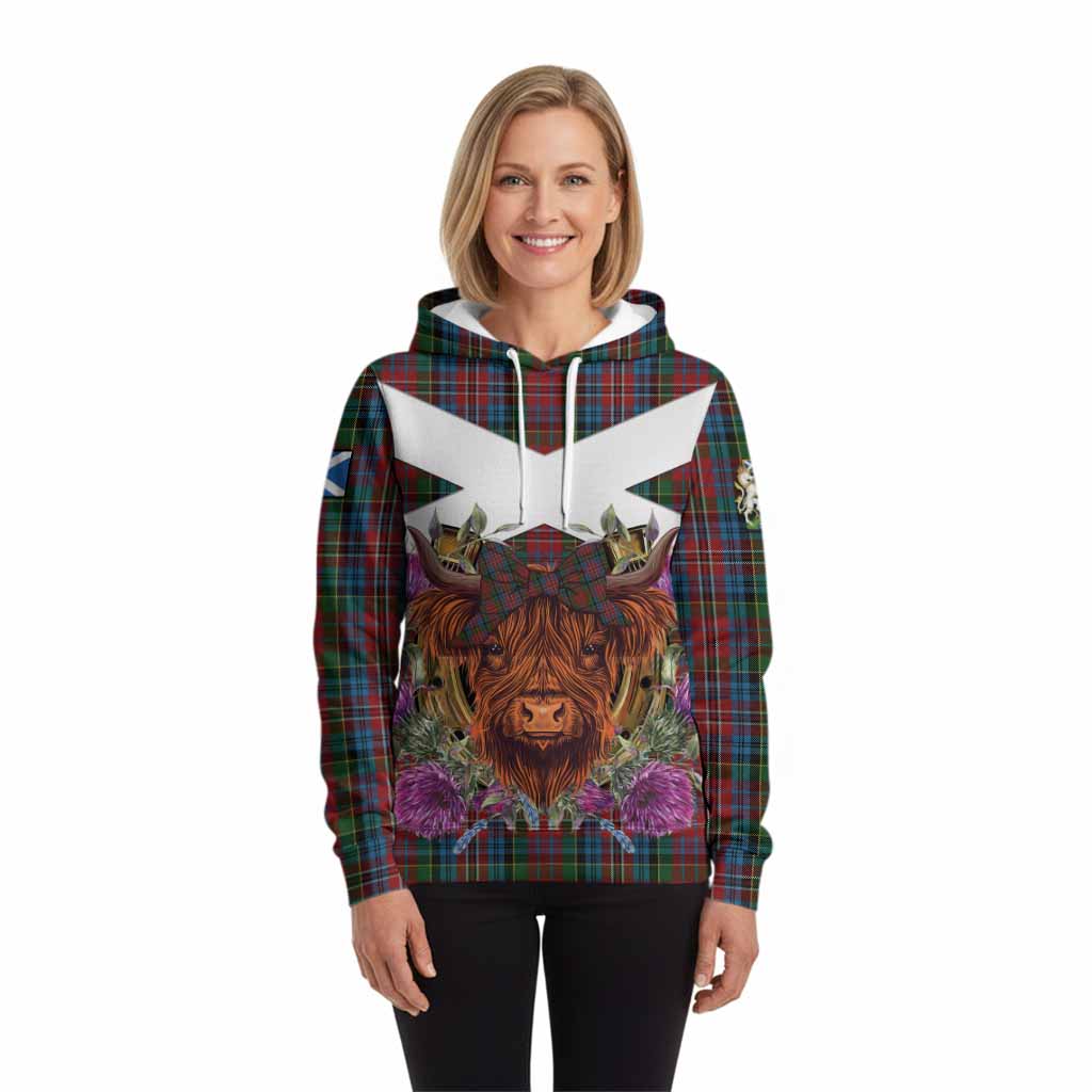 Kidd Tartan Hoodie Scottish Thistle Heilan Coo