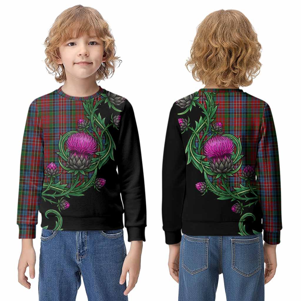 Kidd Tartan Kid Knitted Sweatshirt Resilient Scottish Thistle - Tartan Vibes Clothing