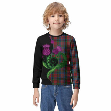 Kidd Tartan Kid Knitted Sweatshirt Traditional Scottish Thistle