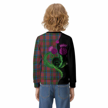 Kidd Tartan Kid Knitted Sweatshirt Traditional Scottish Thistle