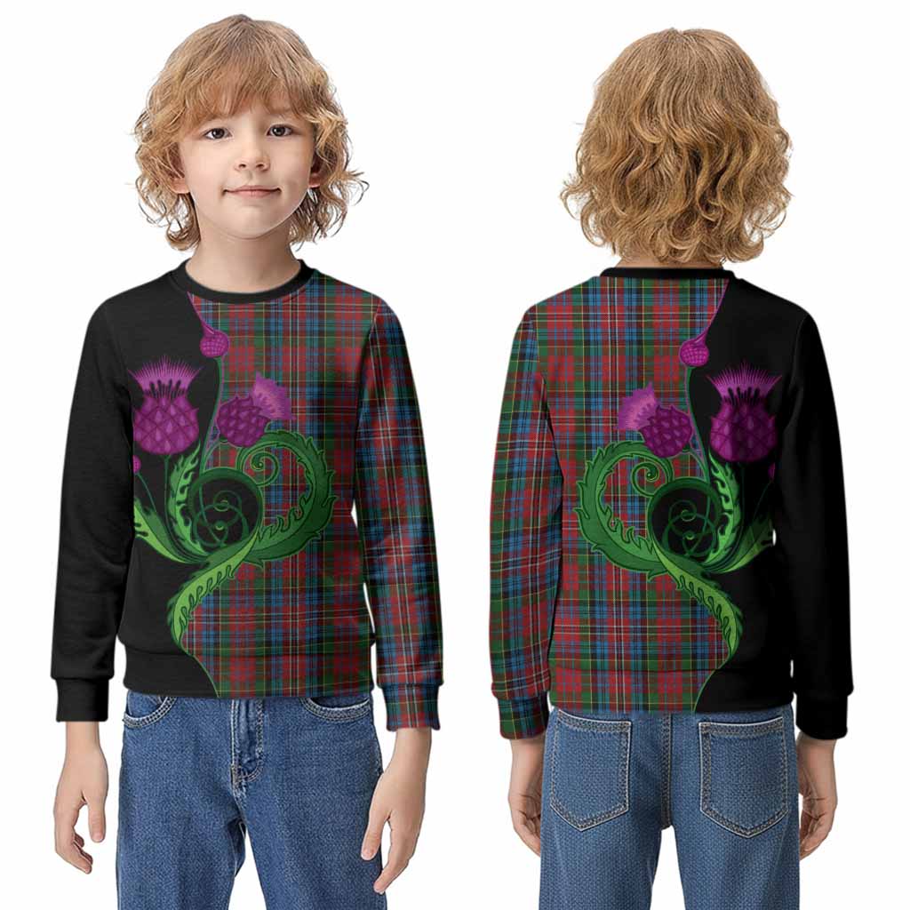 Kidd Tartan Kid Knitted Sweatshirt Traditional Scottish Thistle