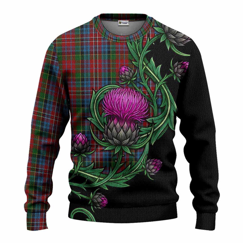 Kidd Tartan Knitted Sweater Resilient Scottish Thistle Unisex - Tartan Vibes Clothing