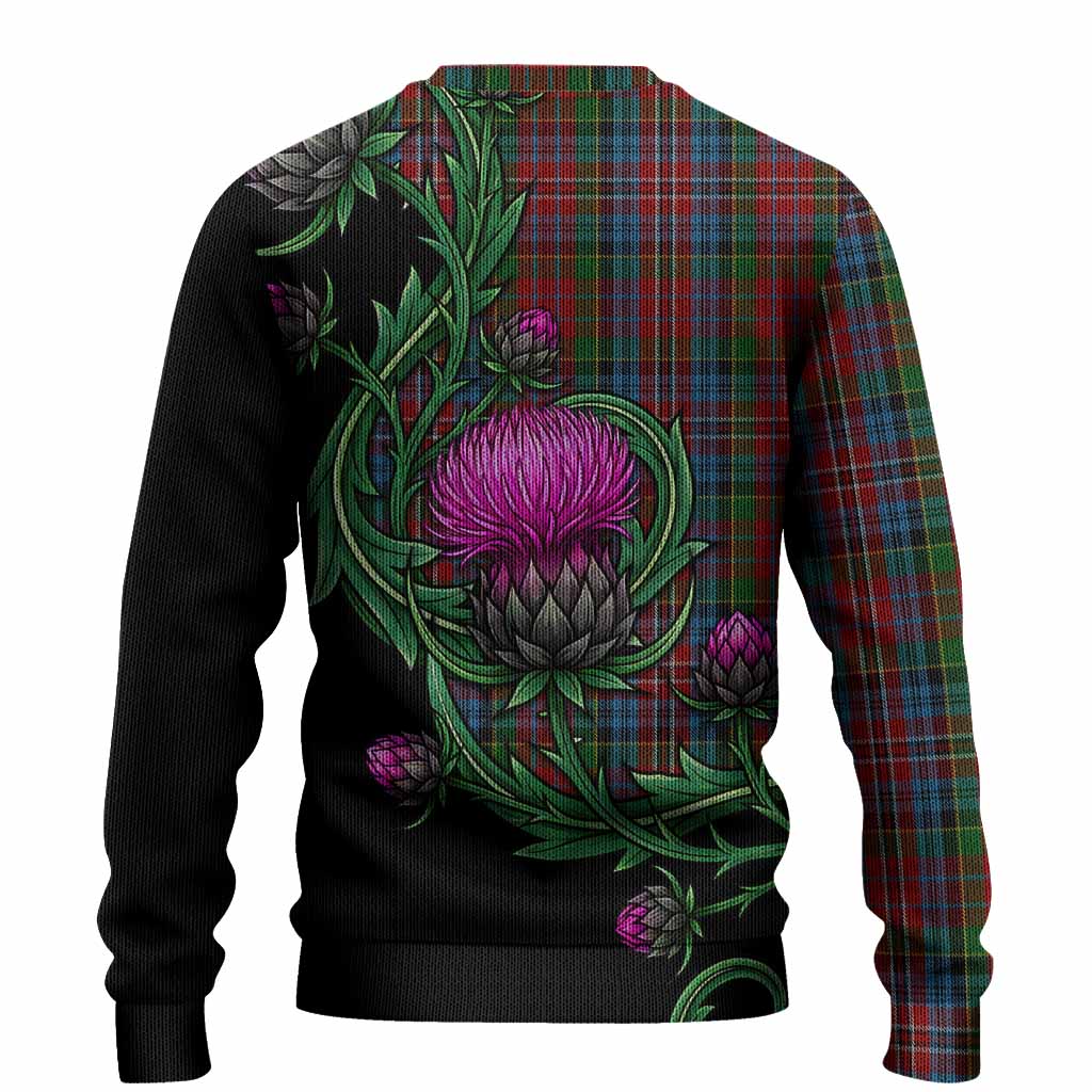 Kidd Tartan Knitted Sweater Resilient Scottish Thistle - Tartan Vibes Clothing