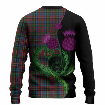 Kidd Tartan Knitted Sweater Traditional Scottish Thistle