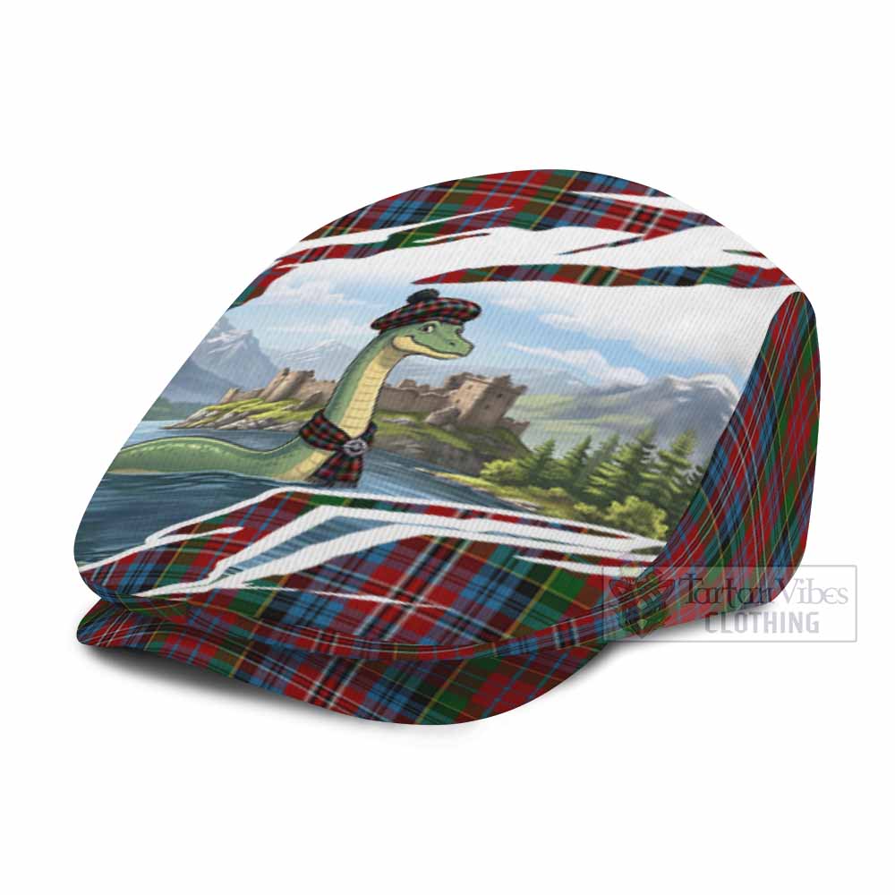 Kidd Tartan Loch Ness Monster Scottish Heritage Art Flat Cap, Jeff Cap