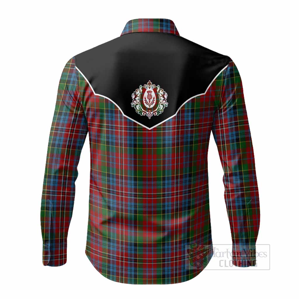 Kidd Tartan Long Sleeve Button Shirts Horseshoe Ornament - Tartan Vibes Clothing