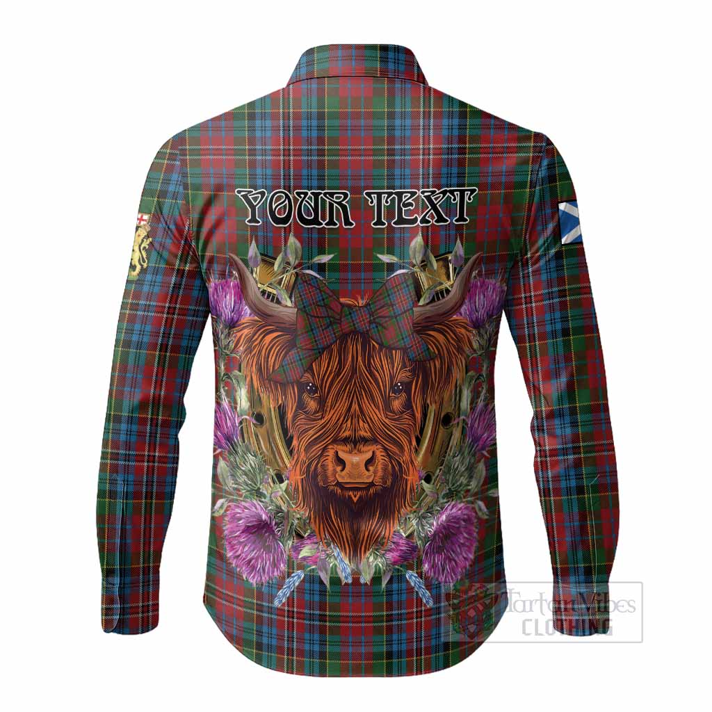 Kidd Tartan Long Sleeve Button Shirts Scottish Thistle Heilan Coo