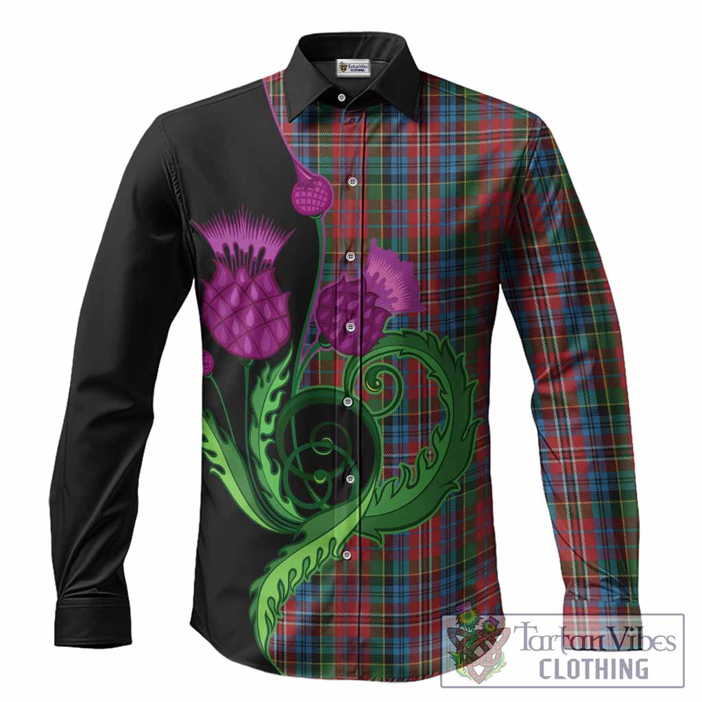 Kidd Tartan Long Sleeve Button Shirts Traditional Scottish Thistle