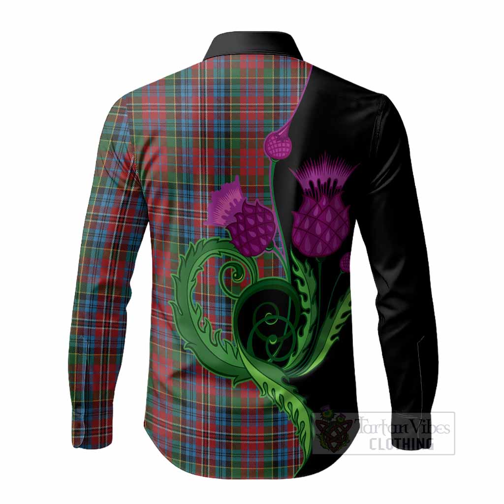 Kidd Tartan Long Sleeve Button Shirts Traditional Scottish Thistle