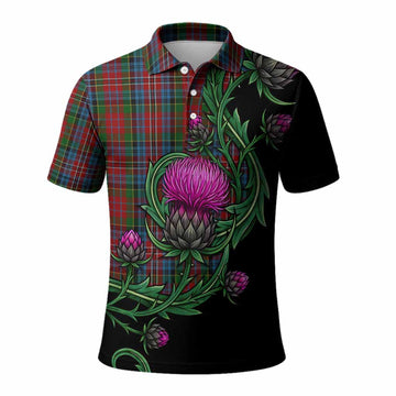 Kidd Tartan Polo Shirt Resilient Scottish Thistle