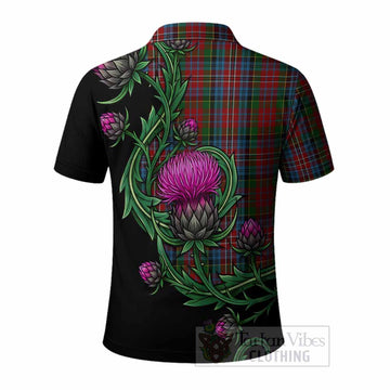 Kidd Tartan Polo Shirt Resilient Scottish Thistle