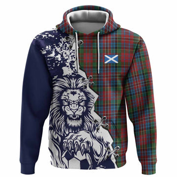 Kidd Tartan Scottish Hoodie Angry Lion With Soccer Ball Style