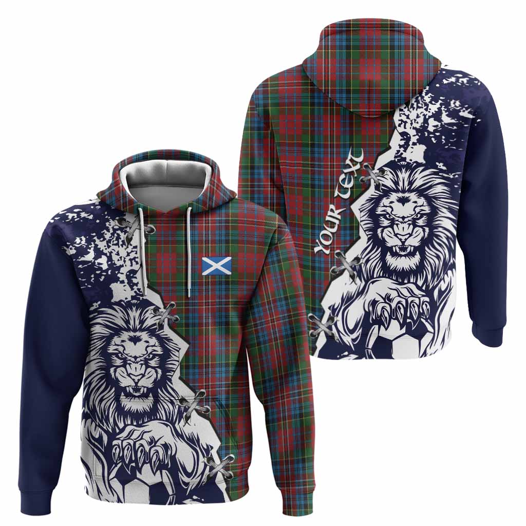 Kidd Tartan Scottish Hoodie Angry Lion With Soccer Ball Style
