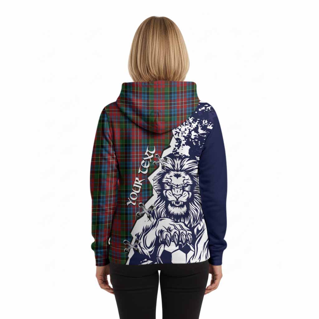 Kidd Tartan Scottish Hoodie Angry Lion With Soccer Ball Style