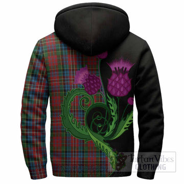 Kidd Tartan Sherpa Hoodie Traditional Scottish Thistle