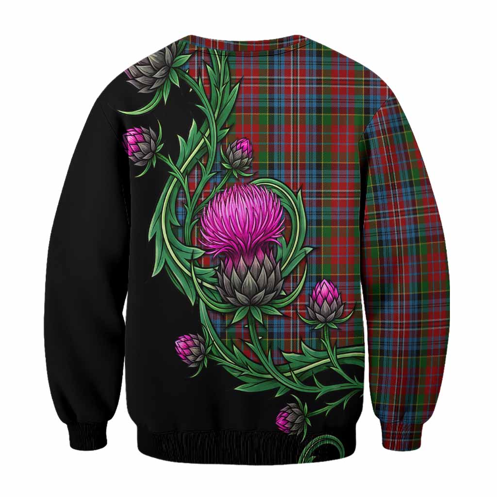 Kidd Tartan Sweatshirt Resilient Scottish Thistle - Tartan Vibes Clothing