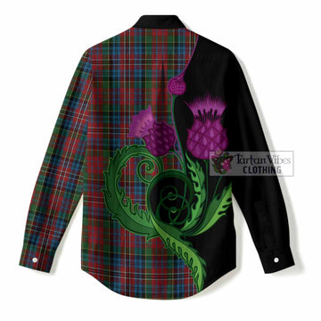 Kidd Tartan Women Casual Shirt Traditional Scottish Thistle
