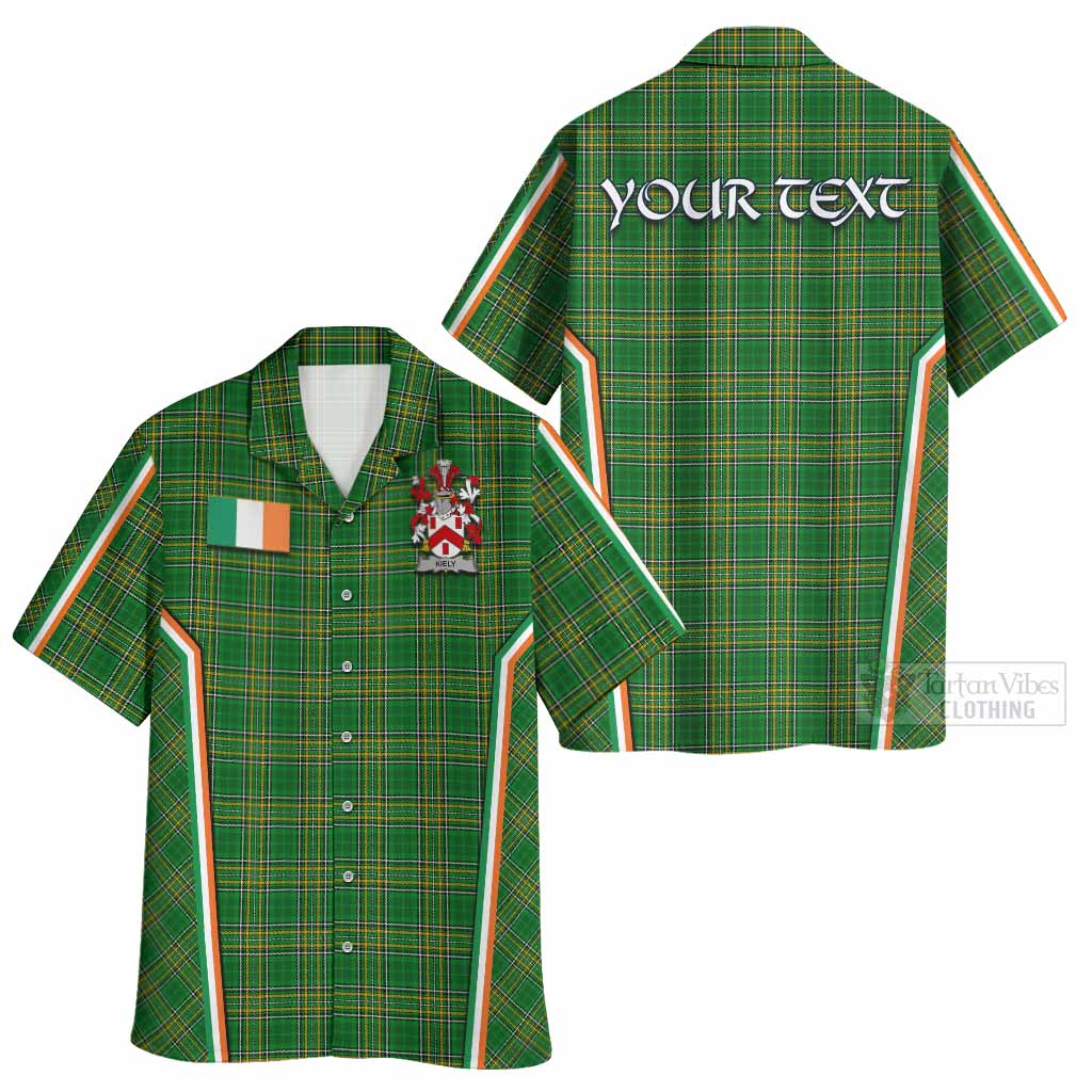 Kiely Irish Clan Coat of Arm Tartan Hawaiian Shirt Flag Style