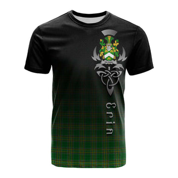 Tartan Vibes Clothing Kildahl Irish Clan Cotton T-shirt with Coat of Arms Erin Go Bragh Celtic Inspired