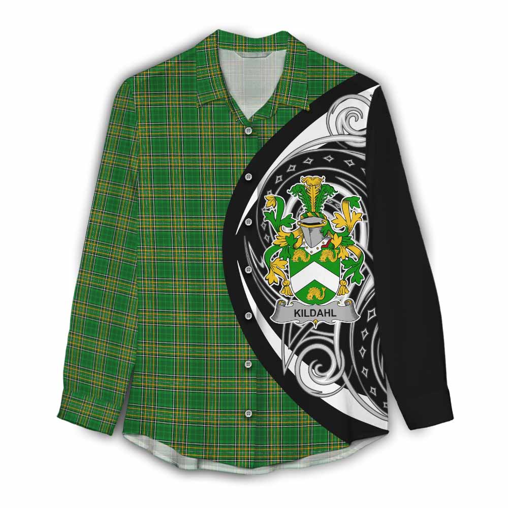 Kildahl Irish Clan Women's Casual Shirt Celtic Circle Style Female - Tartan Vibes Clothing