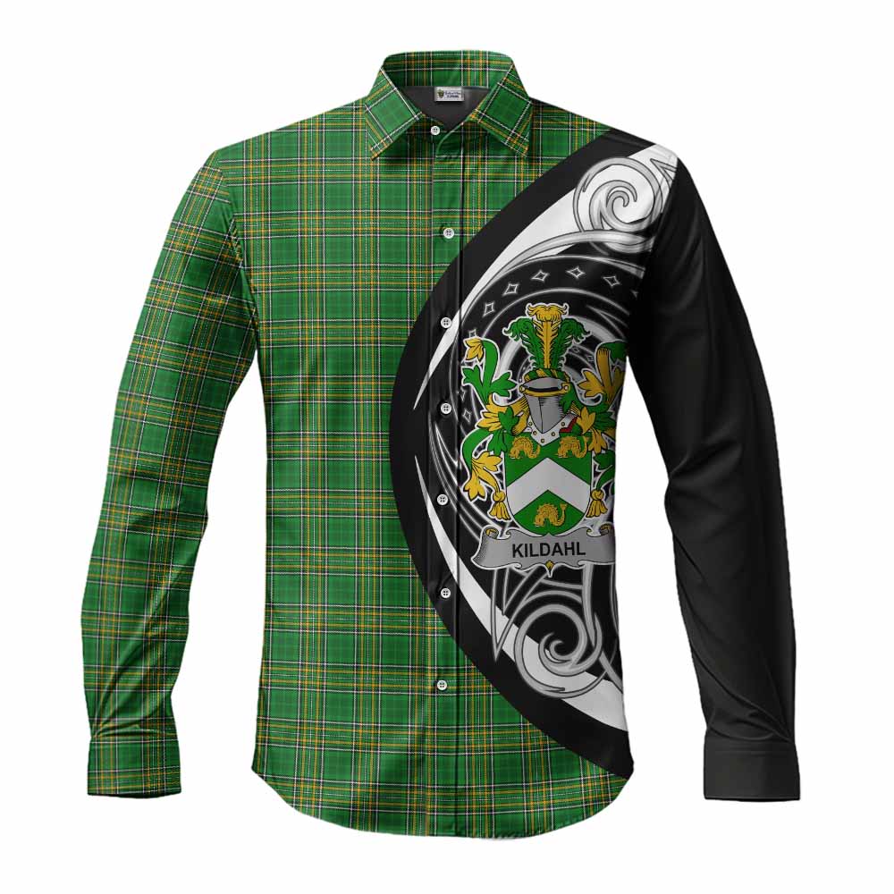 Kildahl Irish Clan Long Sleeve Button Shirt Celtic Circle Style Men's Shirt S - Tartan Vibes Clothing