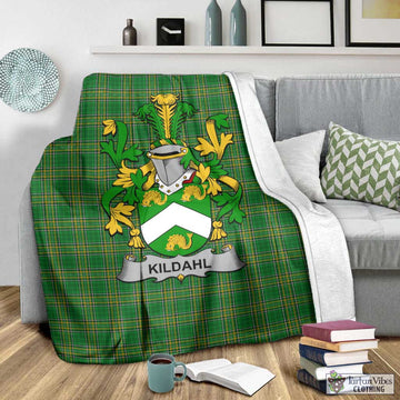 Kildahl Irish Clan Tartan Blanket with Coat of Arms - Tartan Vibes Clothing