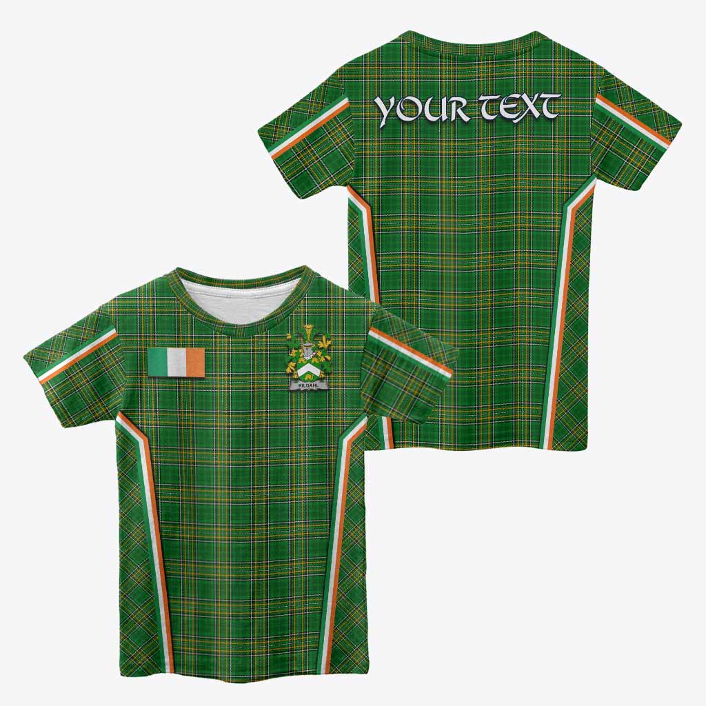 Kildahl Irish Clan Coat of Arm Tartan Kid T-shirt Flag Style
