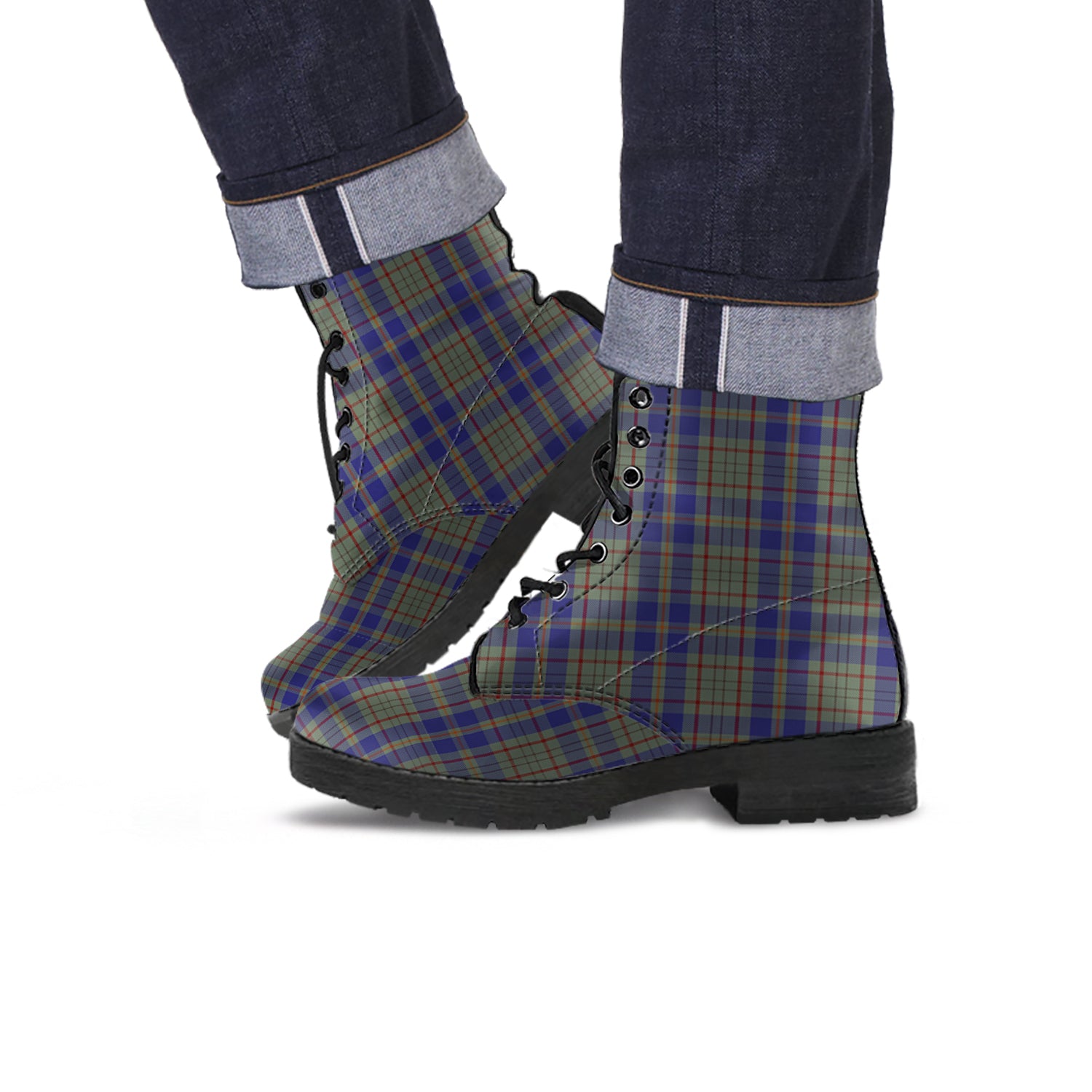 Kildare County Ireland Tartan Leather Boots - Tartan Vibes Clothing