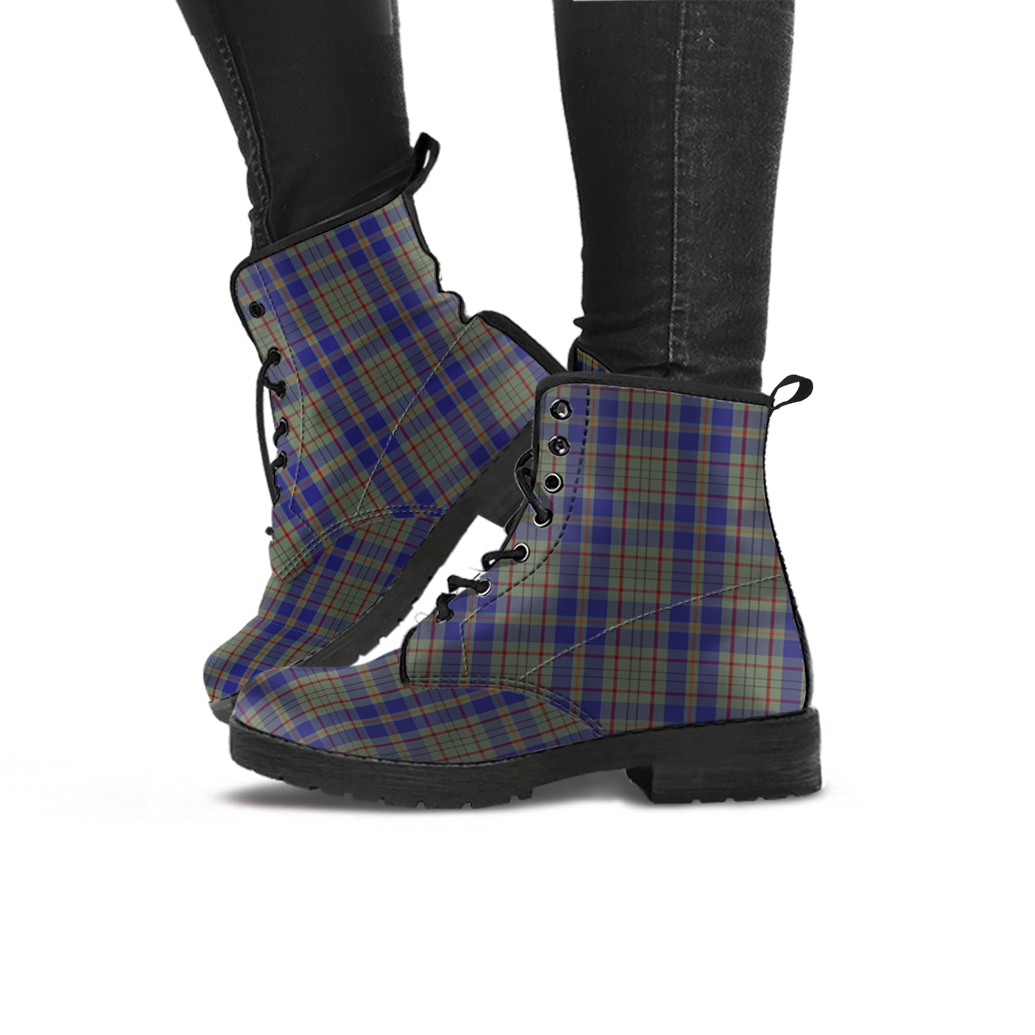 Kildare County Ireland Tartan Leather Boots - Tartan Vibes Clothing
