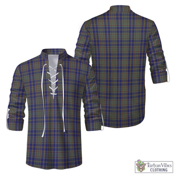 Kildare County Ireland Tartan Men's Scottish Traditional Jacobite Ghillie Kilt Shirt