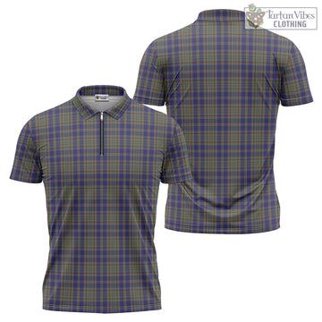 Kildare County Ireland Tartan Zipper Polo Shirt
