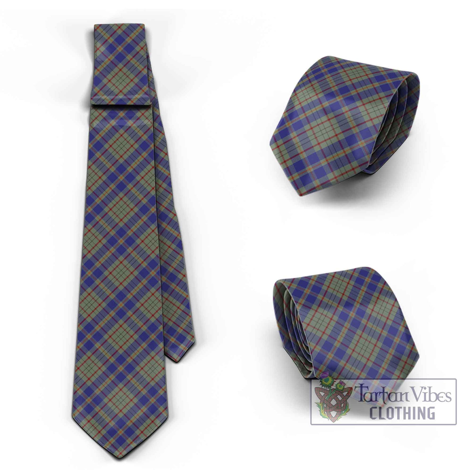Kildare County Ireland Tartan Classic Necktie Cross Style Necktie One Size - Tartan Vibes Clothing