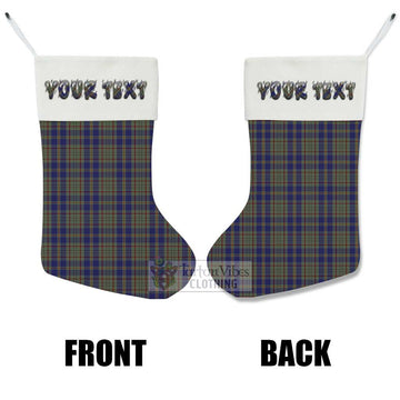 Tartan Vibes Clothing Kildare County Ireland Tartan Christmas Stocking with Personalized Text