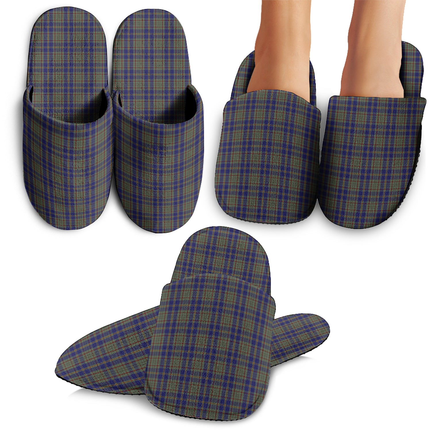 Kildare County Ireland Tartan Home Slippers - Tartanvibesclothing
