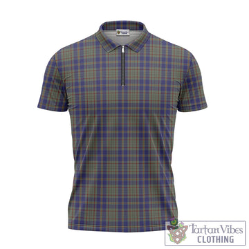 Kildare County Ireland Tartan Zipper Polo Shirt