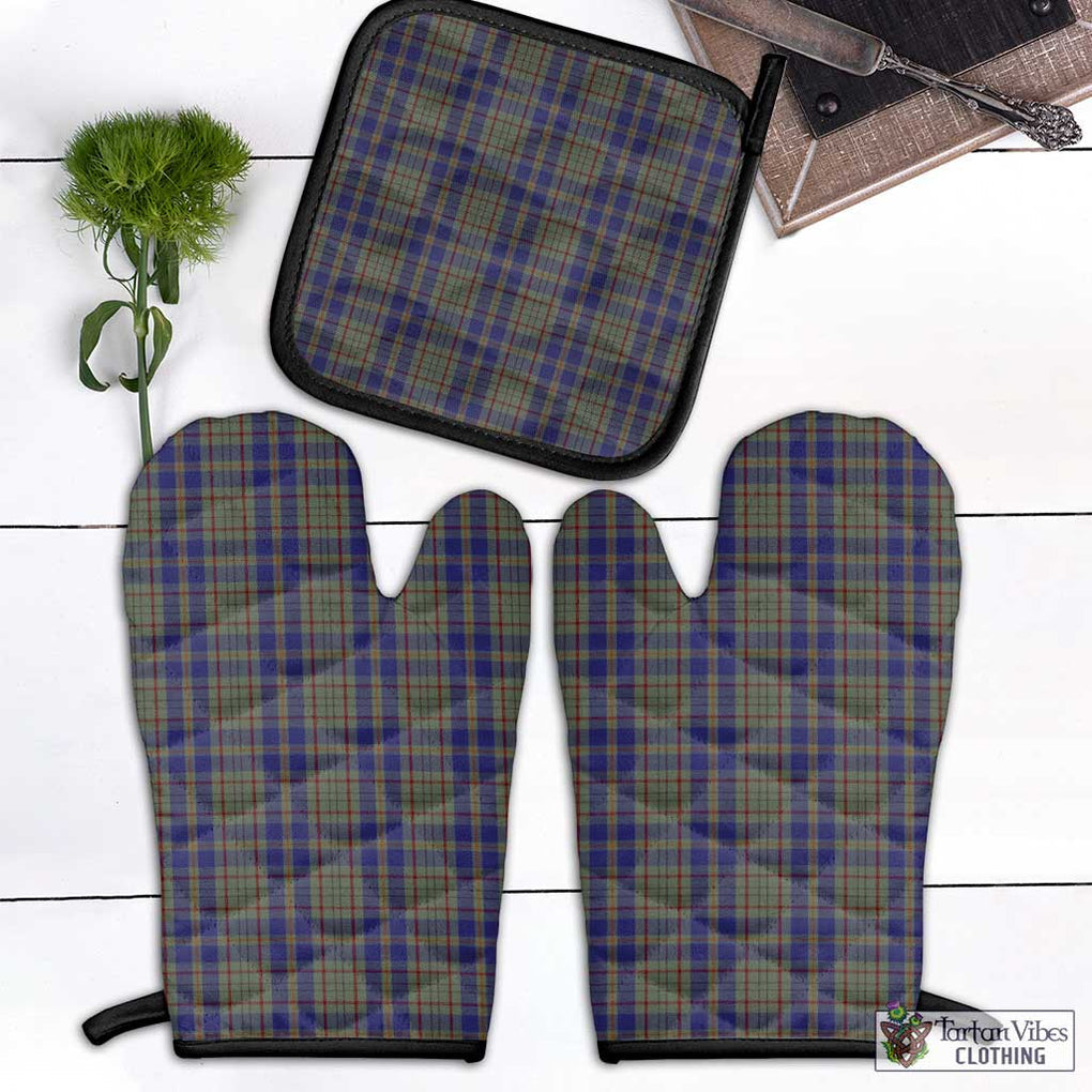Kildare County Ireland Tartan Combo Oven Mitt & Pot-Holder Black - Tartan Vibes Clothing
