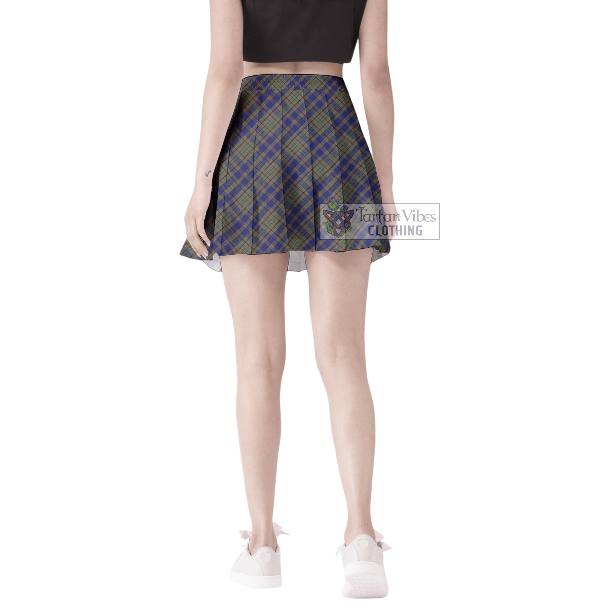 Tartan Vibes Clothing Kildare County Ireland Tartan Women's Plated Mini Skirt