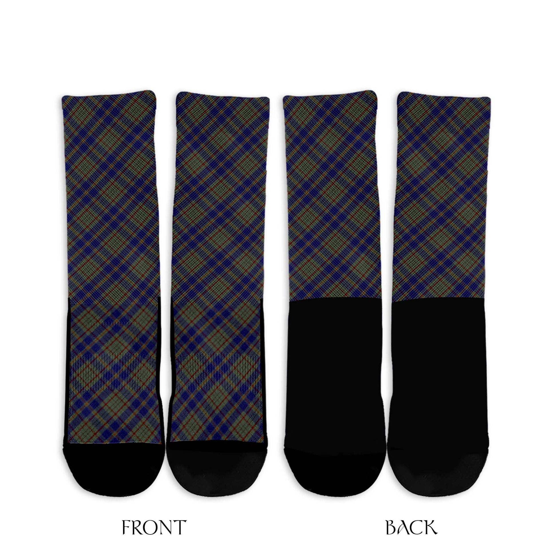 Kildare County Ireland Tartan Crew Socks Cross Style - Tartan Vibes Clothing