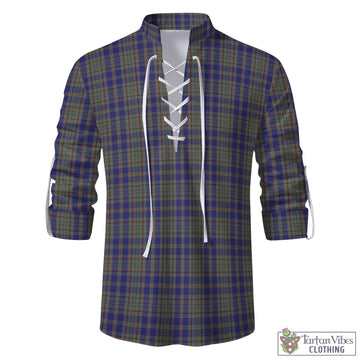 Kildare County Ireland Tartan Men's Scottish Traditional Jacobite Ghillie Kilt Shirt