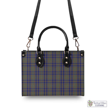 Kildare County Ireland Tartan Luxury Leather Handbags - Tartan Vibes Clothing