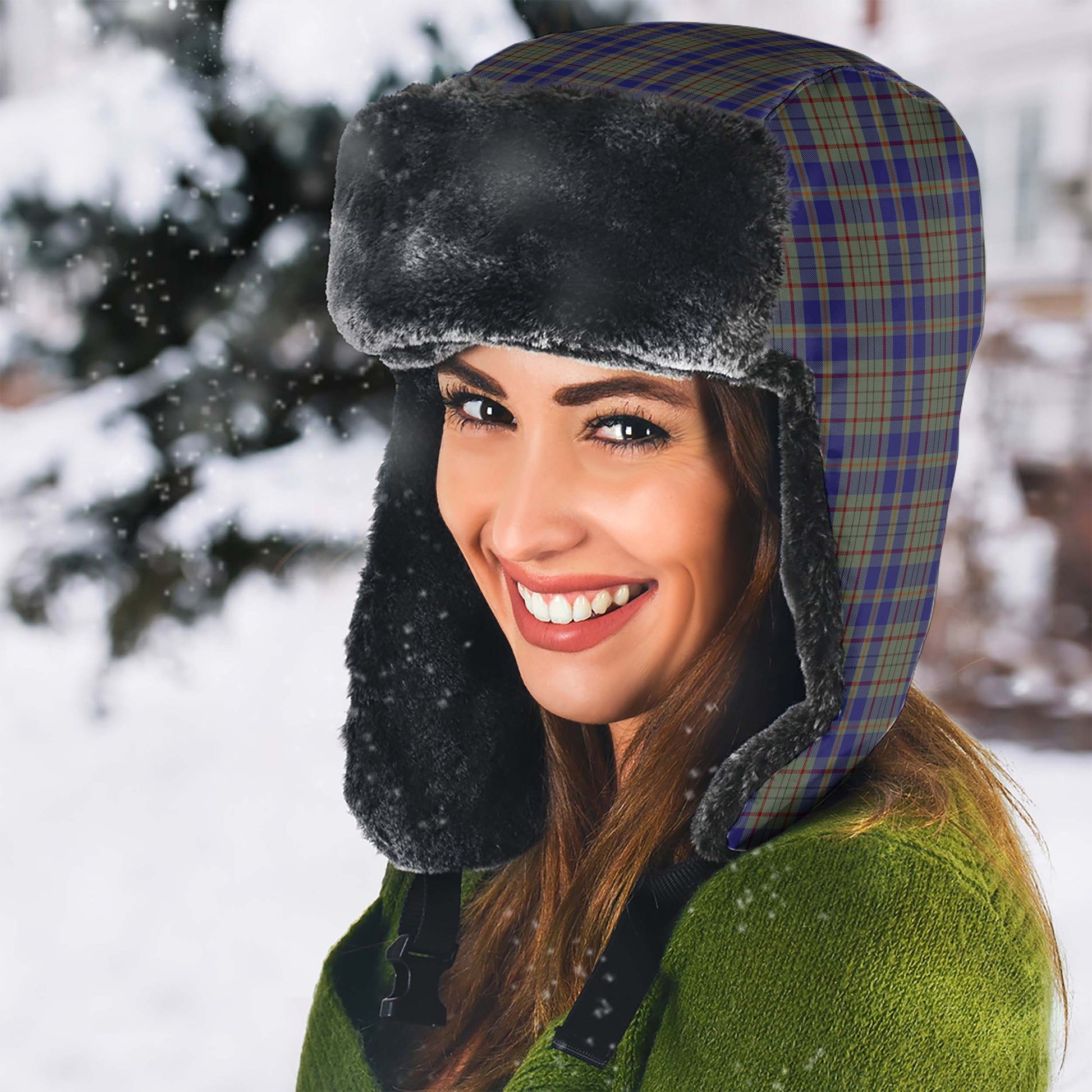 Kildare County Ireland Tartan Winter Trapper Hat - Tartanvibesclothing