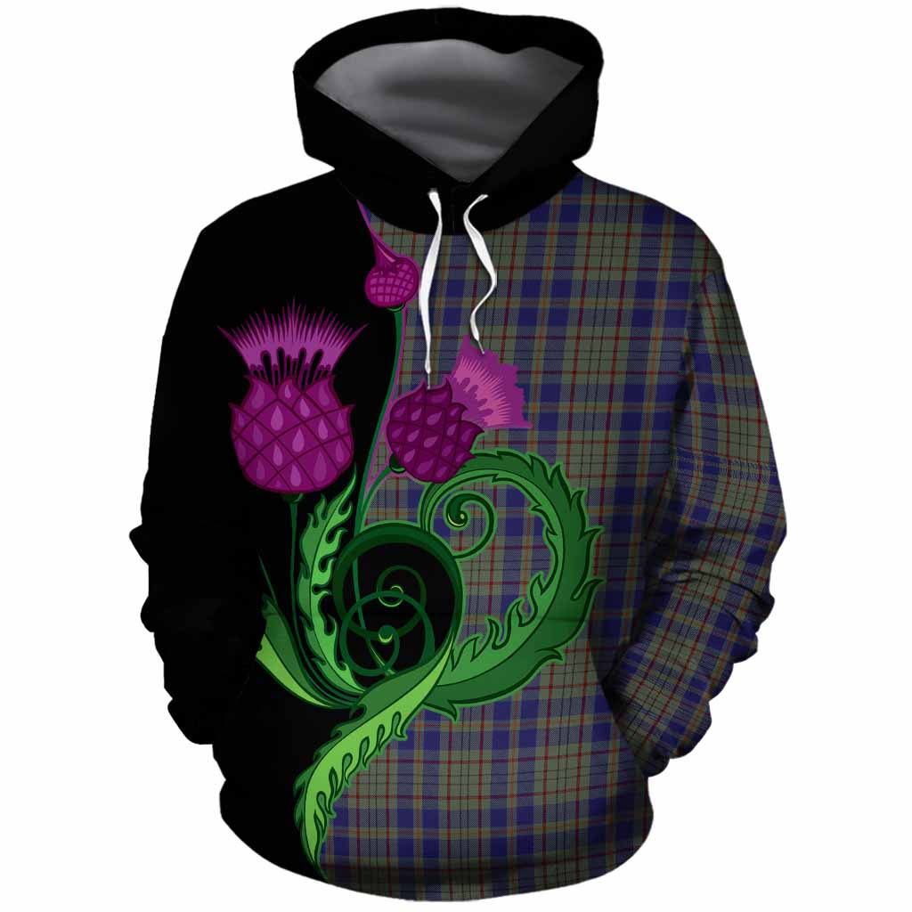 Kildare County Ireland Tartan Cotton Hoodie Traditional Scottish Thistle