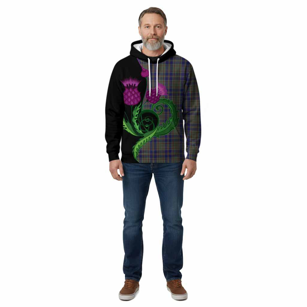 Kildare County Ireland Tartan Cotton Hoodie Traditional Scottish Thistle