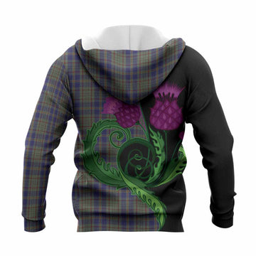 Kildare County Ireland Tartan Knitted Hoodie Traditional Scottish Thistle